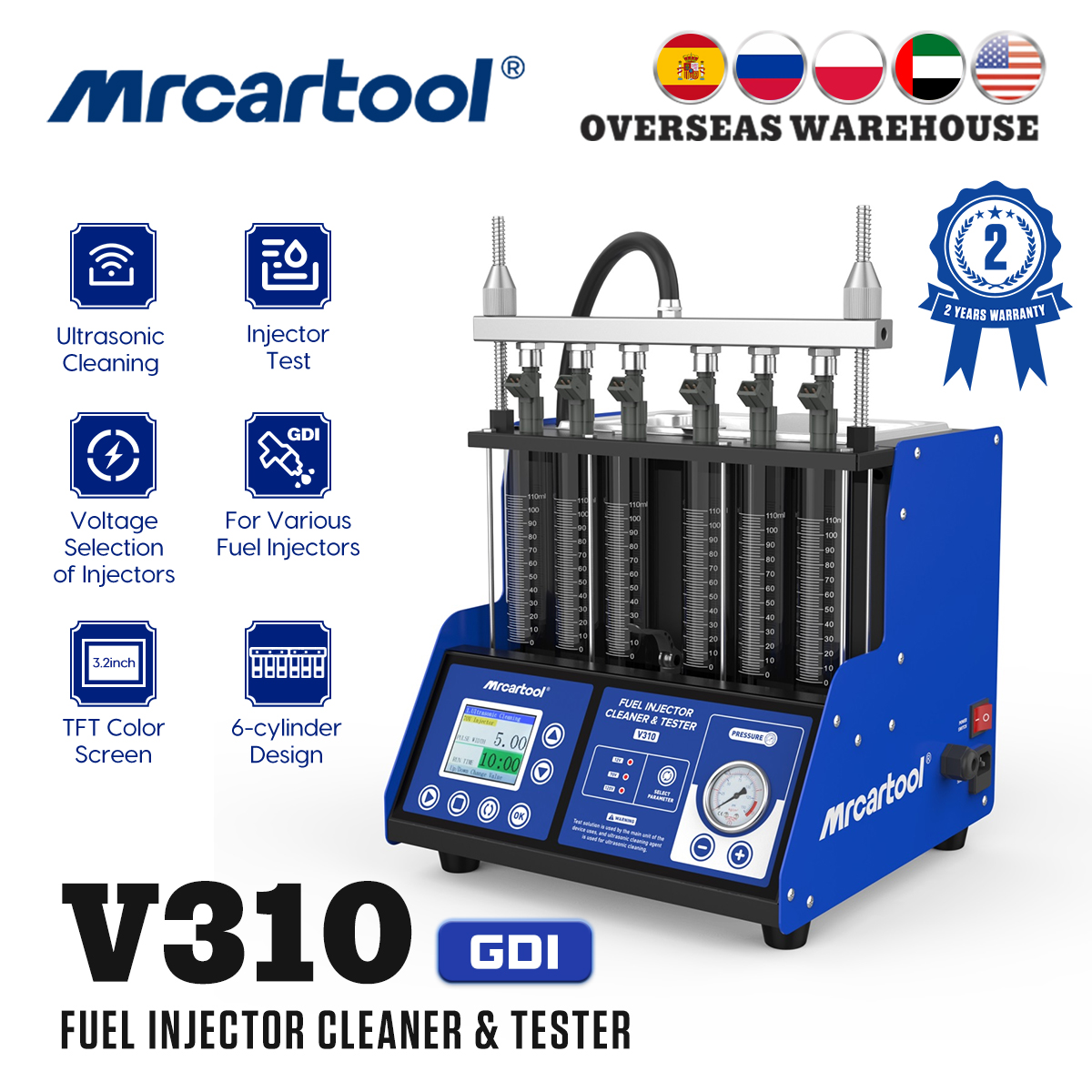 Fuel Injector Cleaner - MR CARTOOL V310 Fuel Injector Cleaner