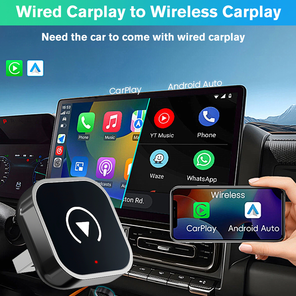 Car Accessories Usa - Mini Wireless Carplay Adapter Converts Wired