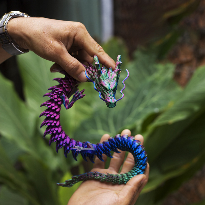 Car Accessories Xmas - 3D Printing Dragon Model Crafts Color
