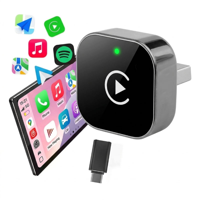Car Accessories Usa - 2-in-1 Wireless CarPlay Adapter Plug-and-Play for