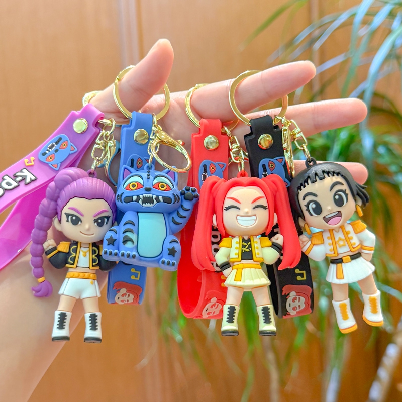 Car Accessories Xmas - Cartoon Character Pendant Keychain Cute Figure