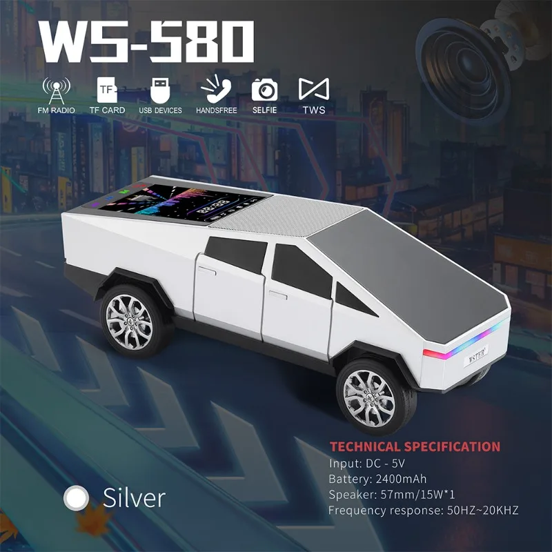 Car Accessories Amazon - WS-580 Wireless Bluetooth Speaker in Car