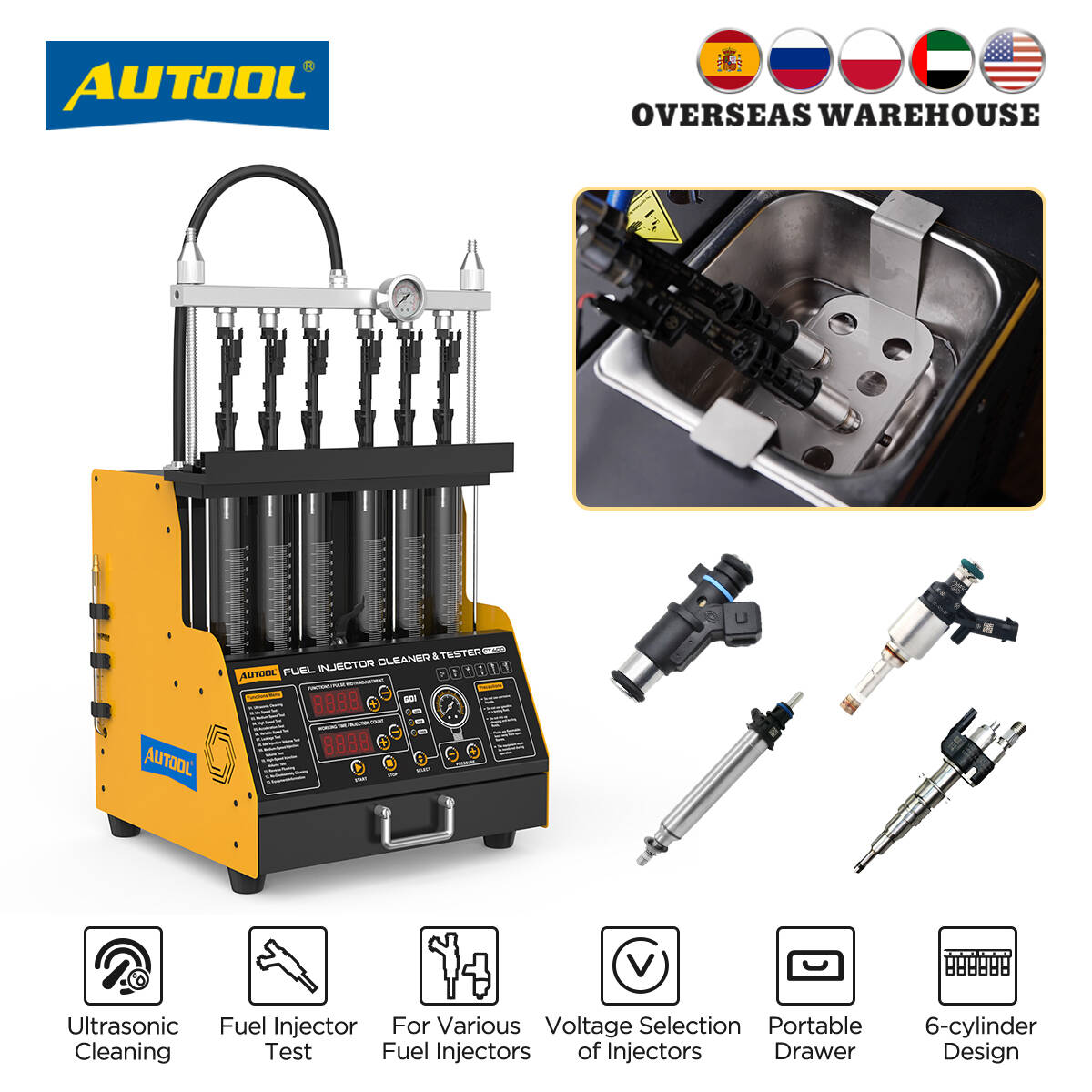 Fuel Injector Cleaner - AUTOOL CT400 GDI EFI FEI Injector