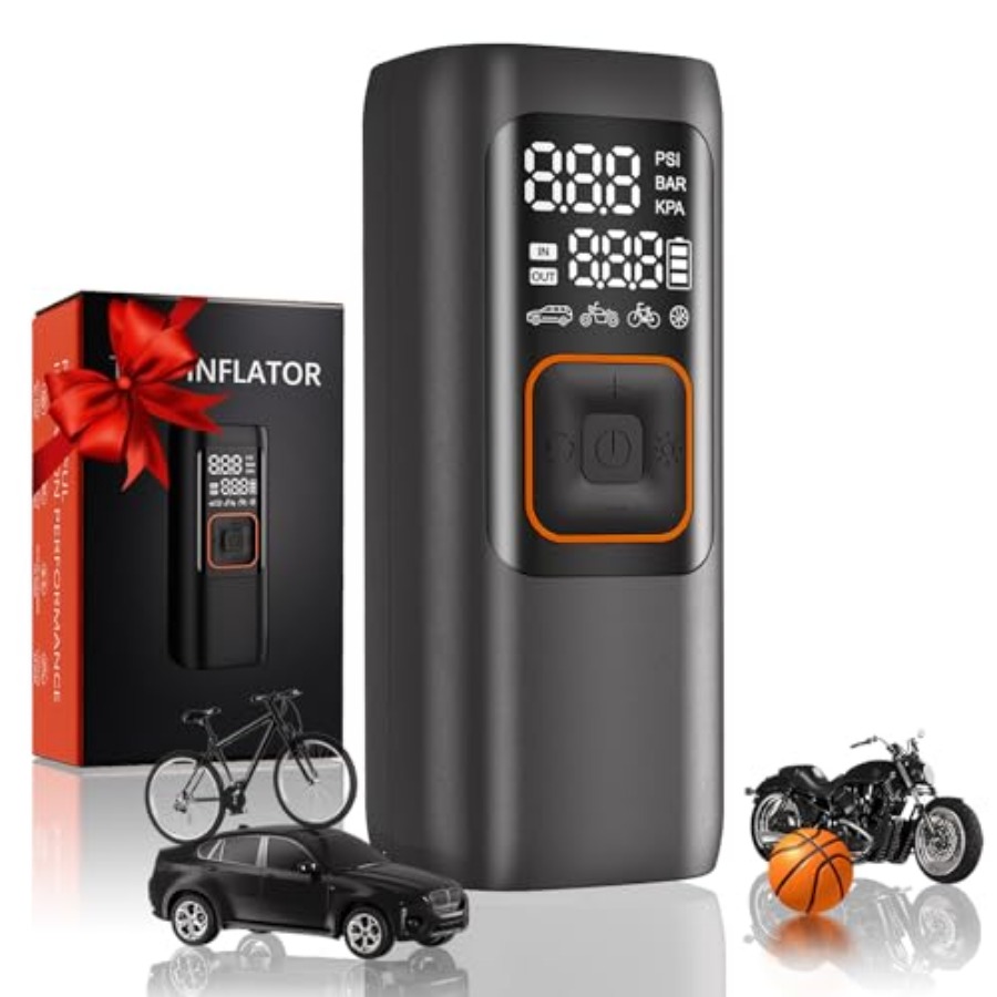 Car Portable Tire Inflator - 200PSI Tire Inflator Portable Air Compressor