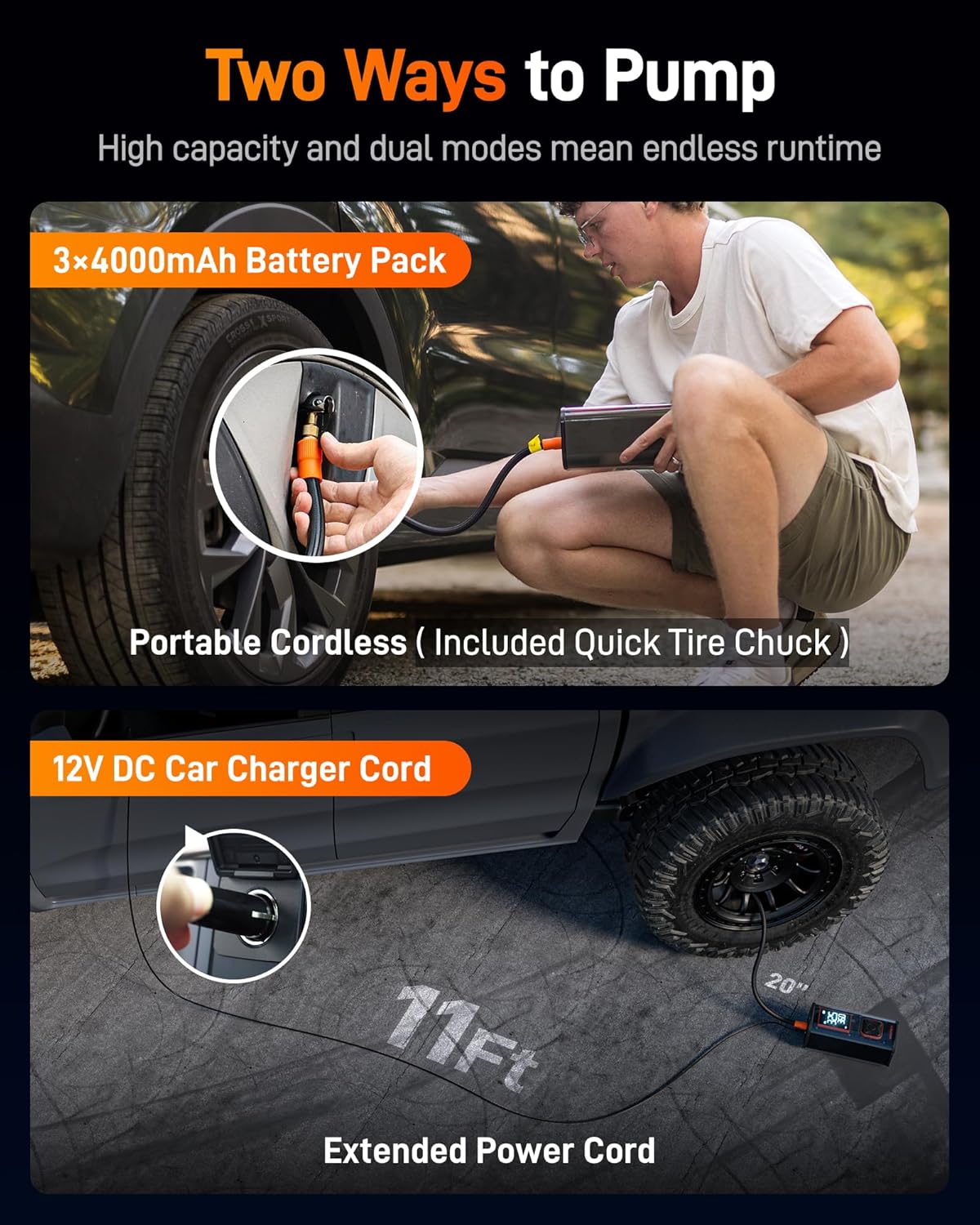 Tire Inflator Portable Air Com - đánh giá và giá Car Portable Tire Inflator