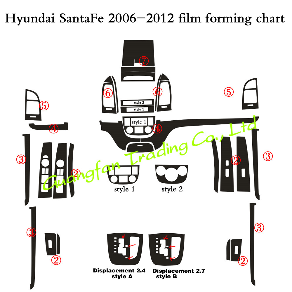 For old Hyundai Santa Fe 2006- - đánh giá và giá Car Accessories Xmas