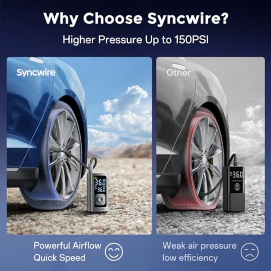Tire Inflator Portable Air Com - đánh giá và giá Car Portable Tire Inflator