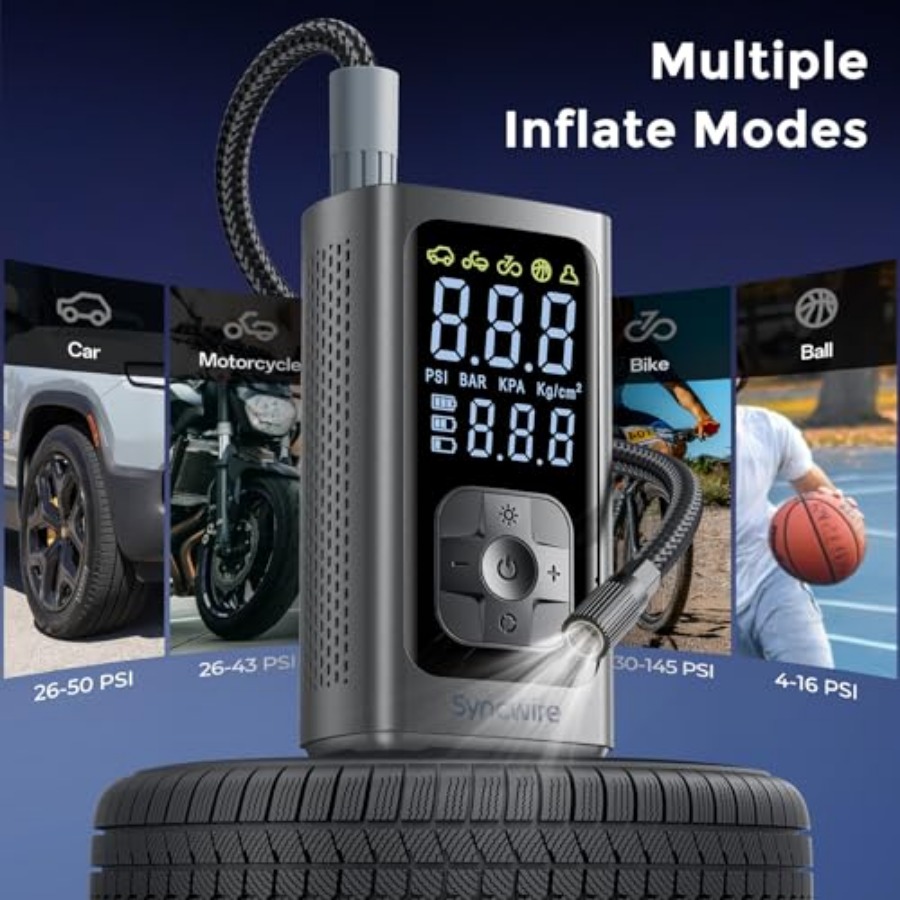 Tire Inflator Portable Air Com - đánh giá và giá Car Portable Tire Inflator
