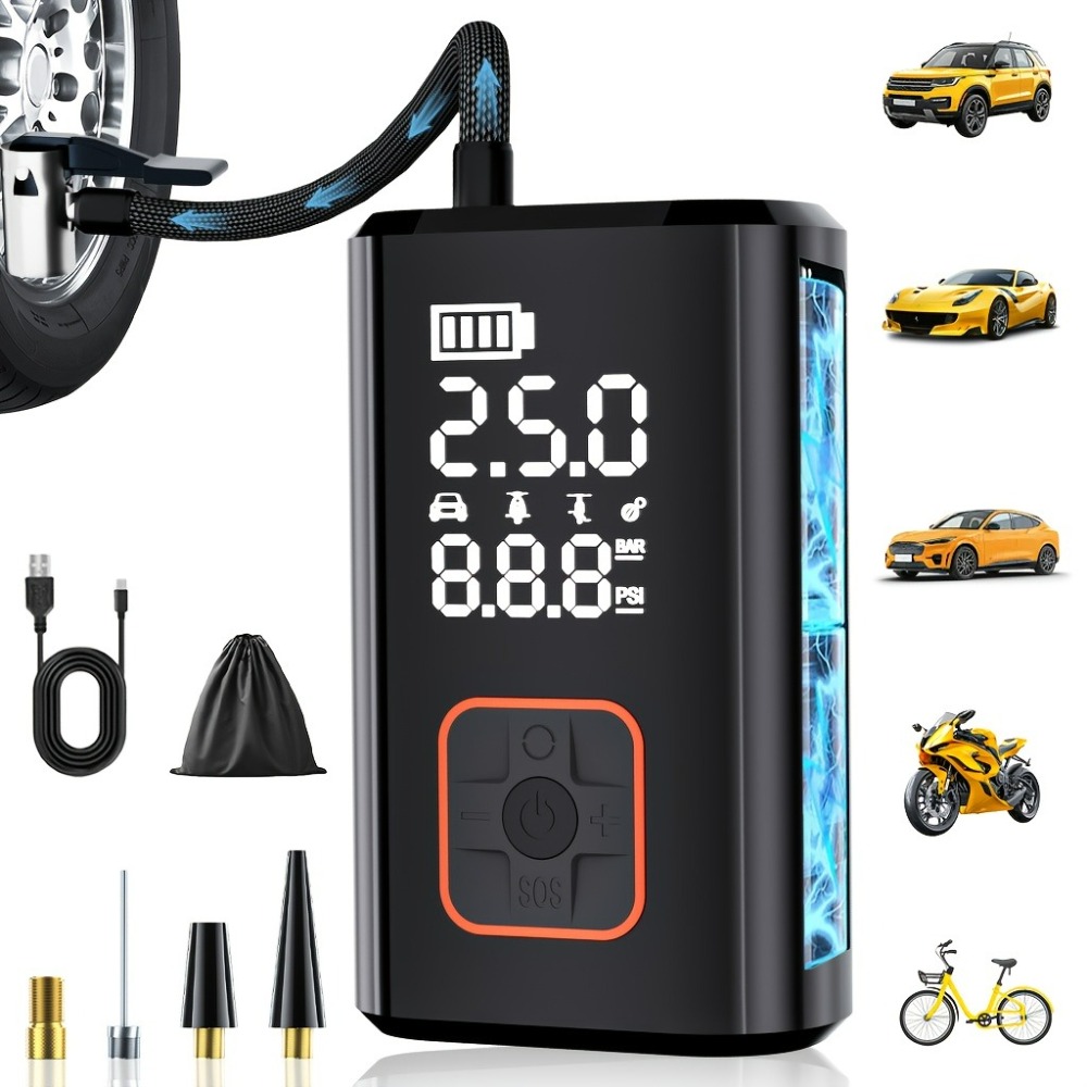 Portable Air Compressor Cordle - đánh giá và giá Car Portable Tire Inflator
