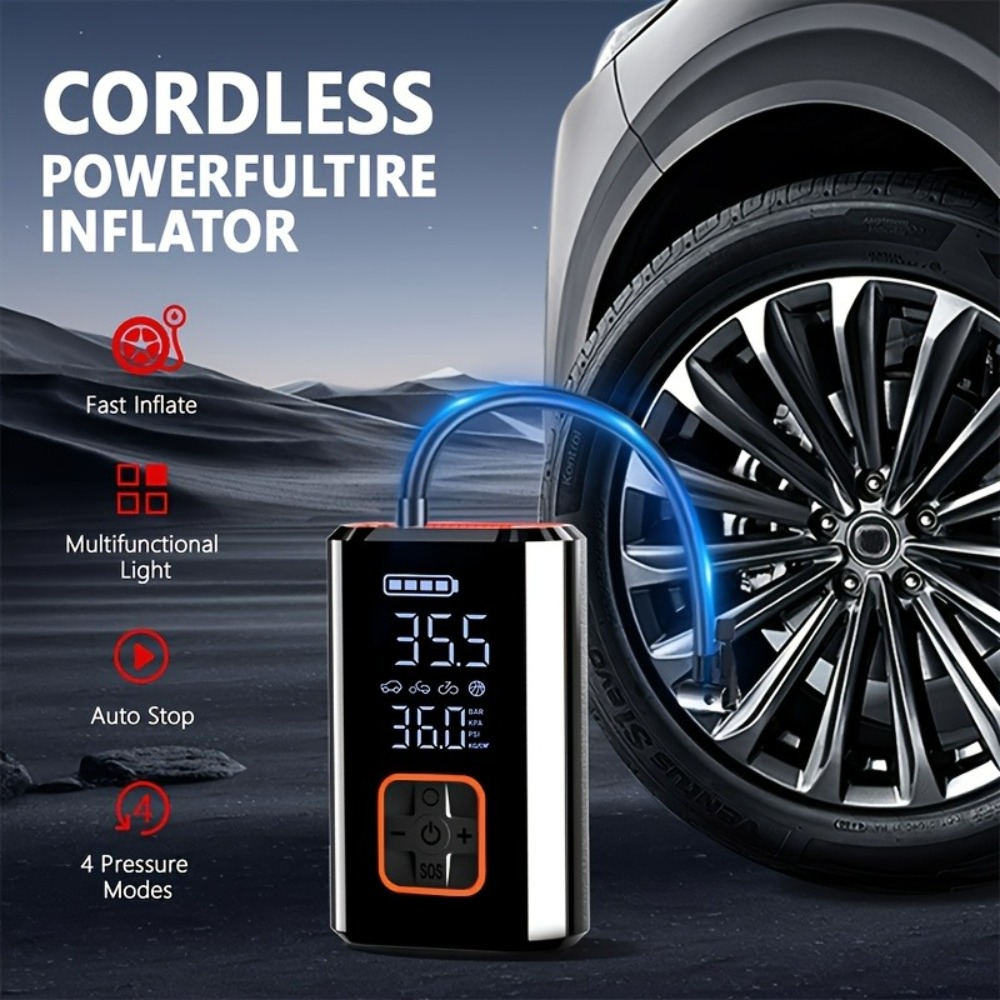 Portable Air Compressor Cordle - đánh giá và giá Car Portable Tire Inflator