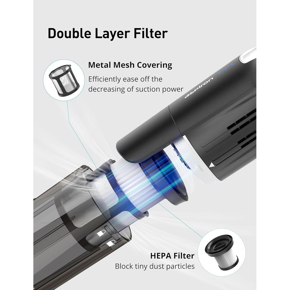 2-Speed Portable Rechargeable  - đánh giá và giá Car Vacuum Cleaner