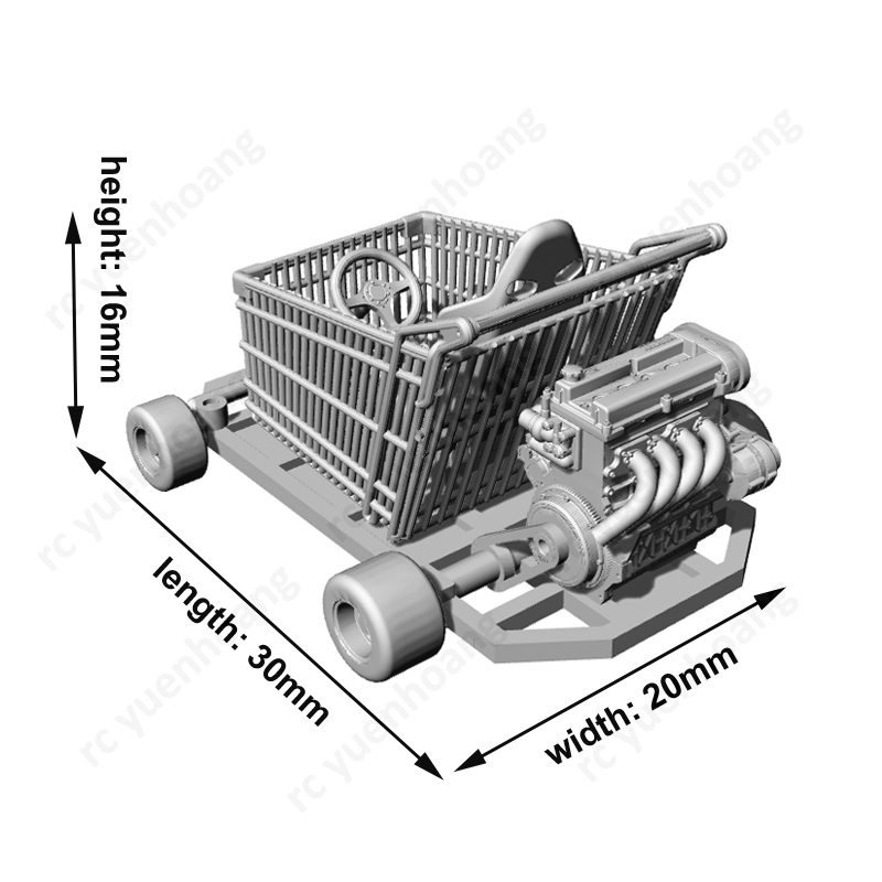 1Set 1/64 Scale Shopping Go-ka - đánh giá và giá Car Accessories Shop
