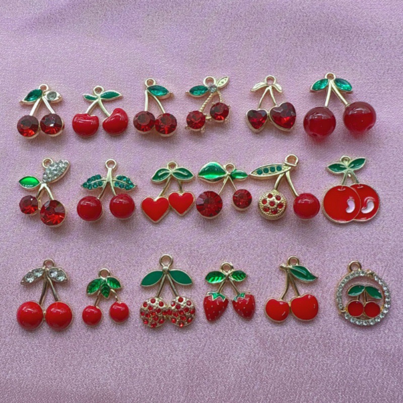 12pcs Amazon Red Cherry Keycha - đánh giá và giá Car Accessories Amazon