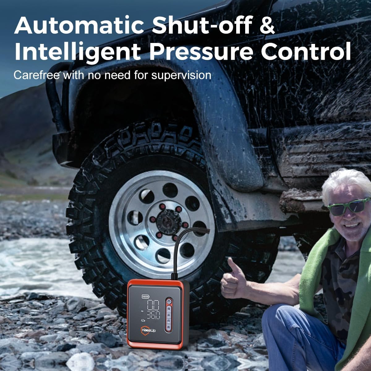 Tire Inflator Portable Air Com - đánh giá và giá Car Portable Tire Inflator