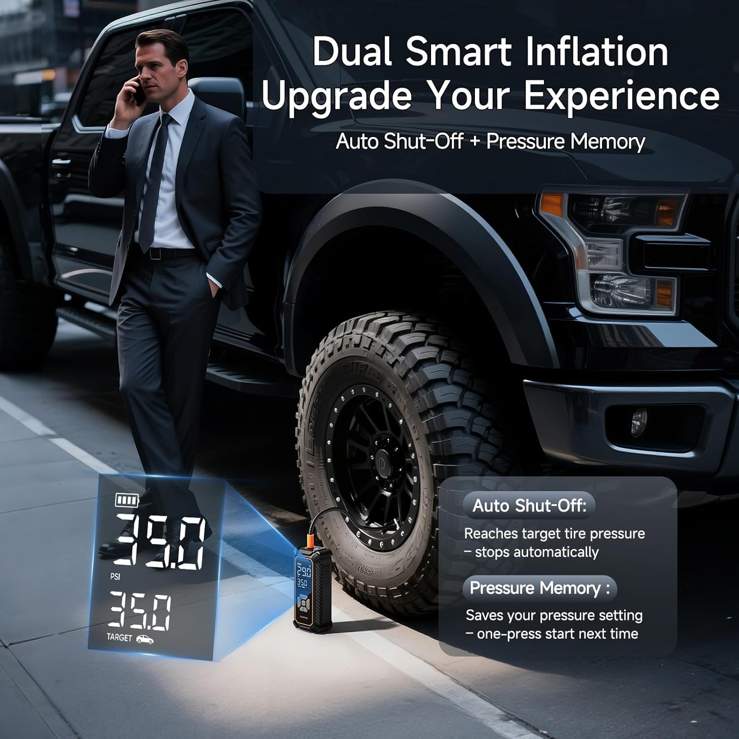 Portable Cordless Tire Inflato - đánh giá và giá Car Portable Tire Inflator