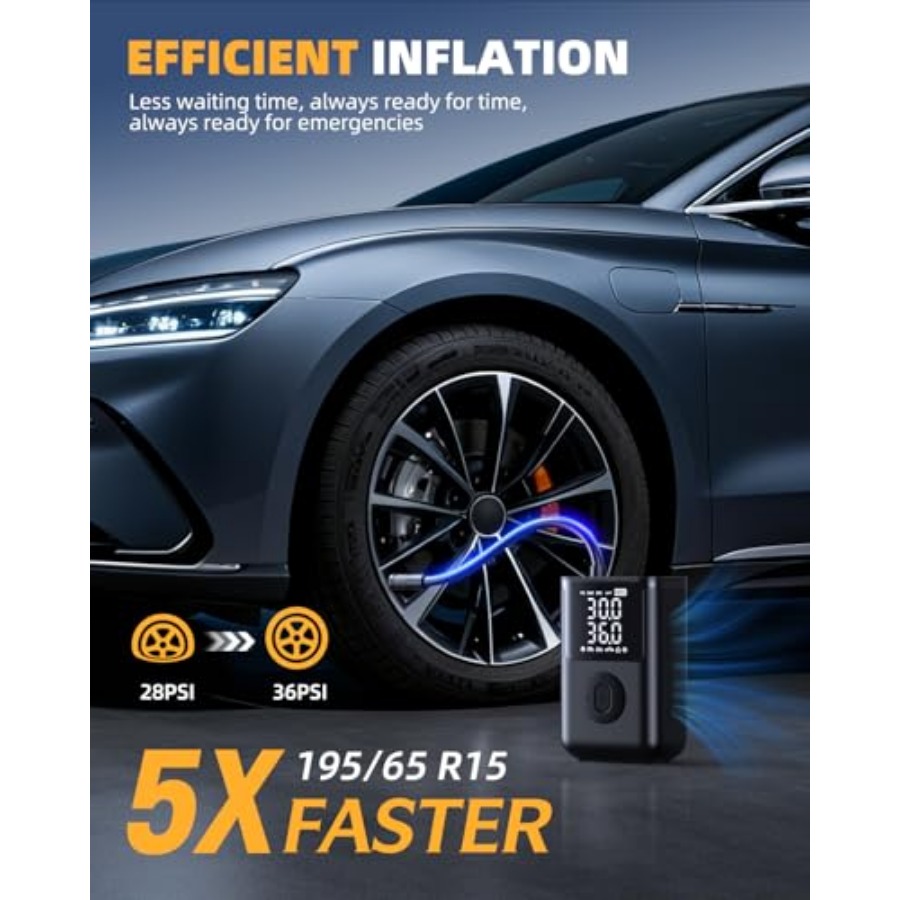 Tire Inflator Portable Air Com - đánh giá và giá Car Portable Tire Inflator