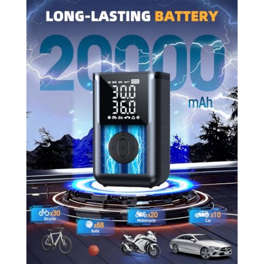 Tire Inflator Portable Air Com - đánh giá và giá Car Portable Tire Inflator