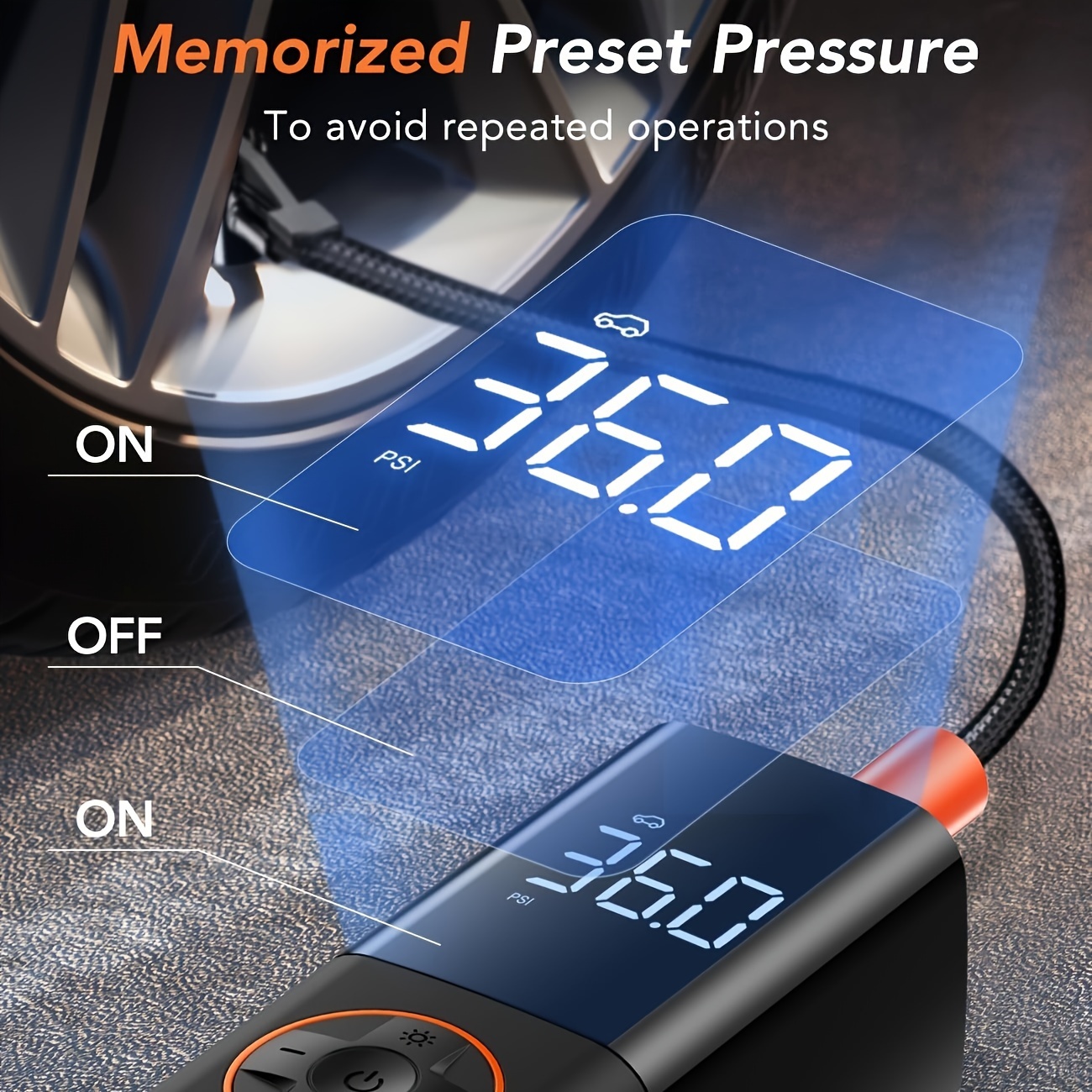 DC12V Corded Car Air Pump Car  - đánh giá và giá Car Portable Tire Inflator