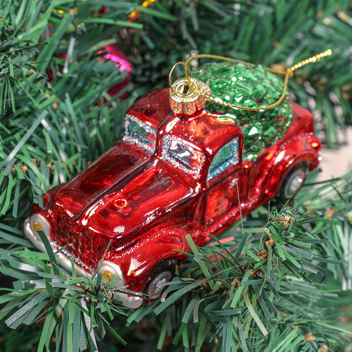 Hand-blown Glass Christmas Tru - đánh giá và giá Car Accessories Xmas