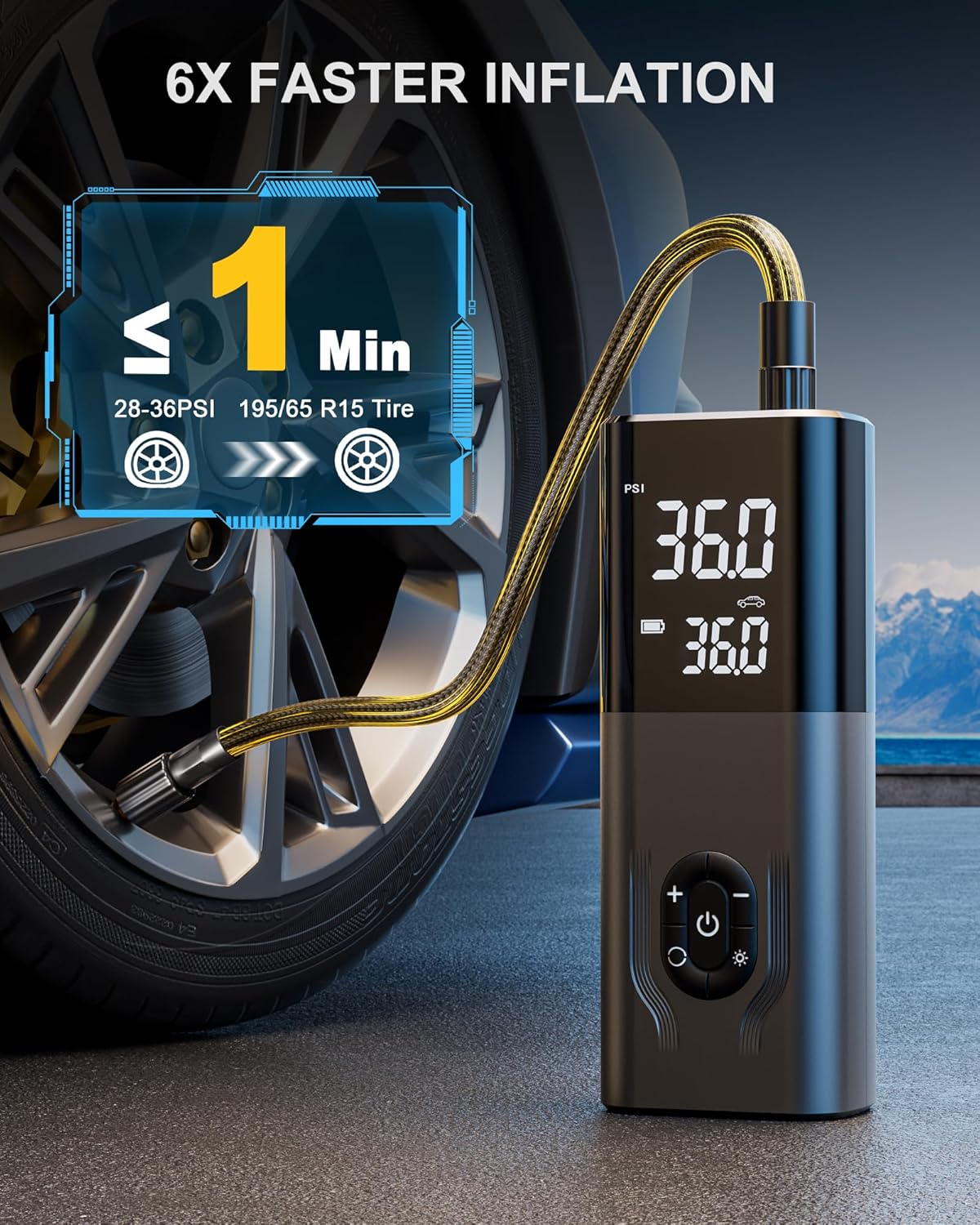 Portable Air Compressor 180PSI - đánh giá và giá Car Portable Tire Inflator
