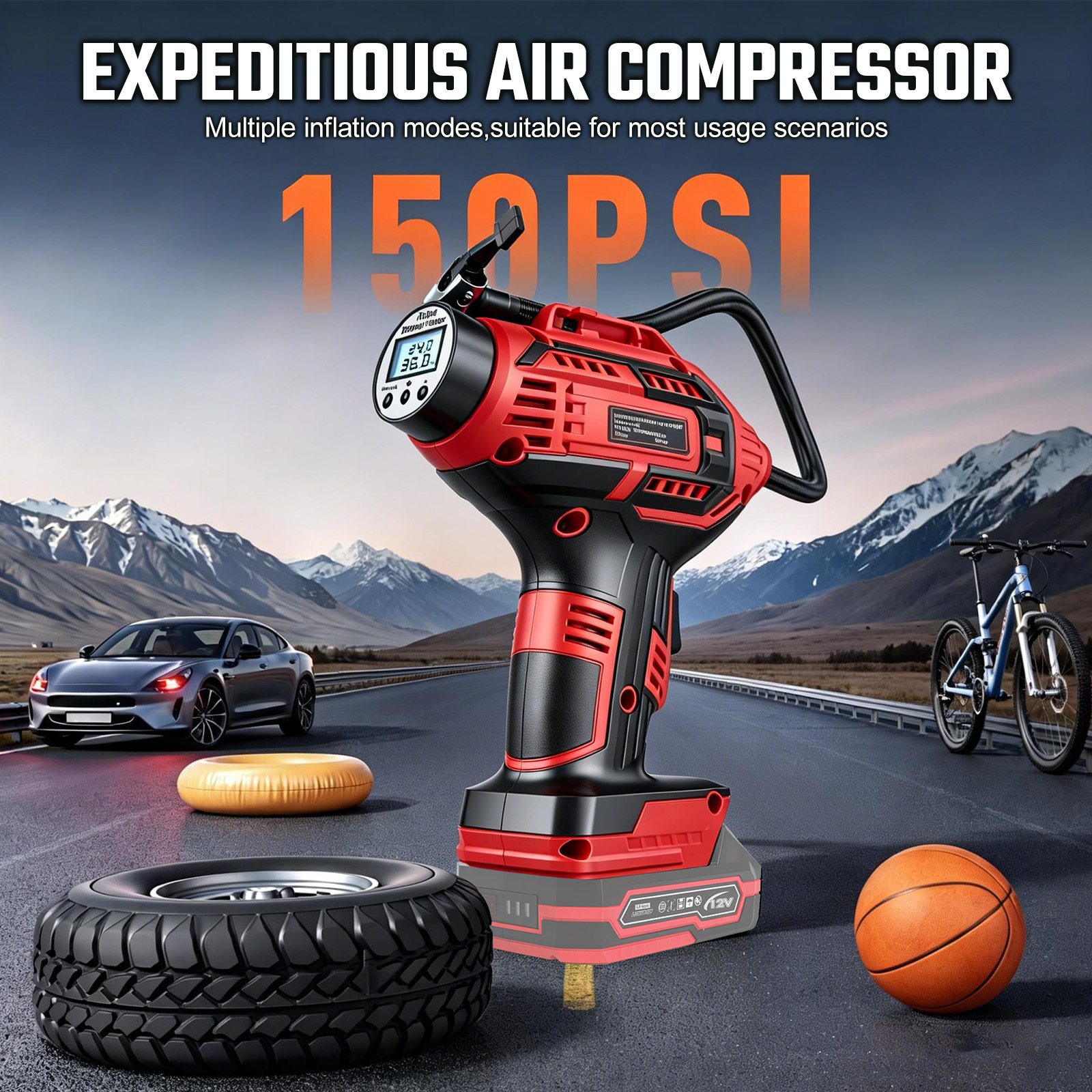 ​​20V Portable Car Tire Inflat - đánh giá và giá Car Portable Tire Inflator