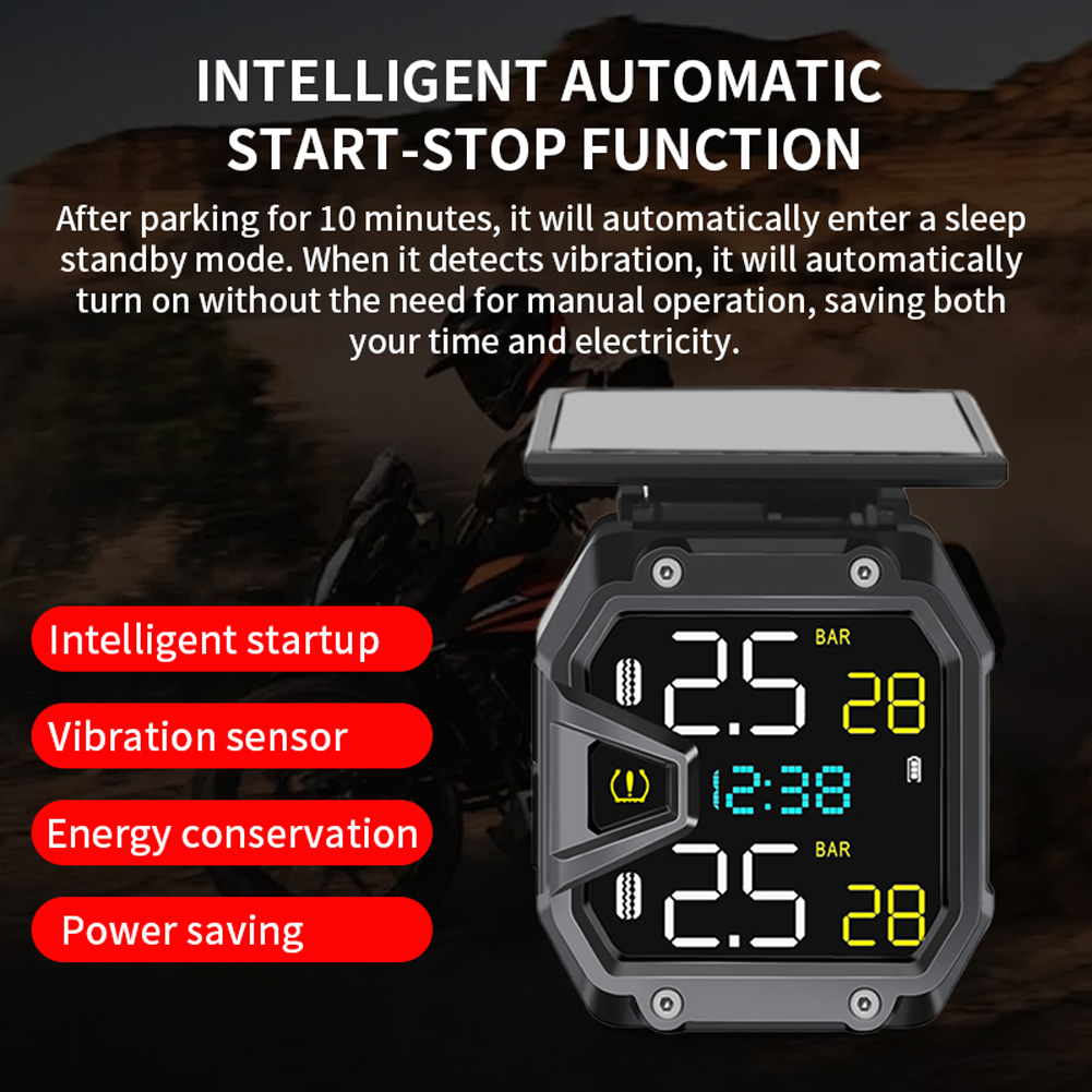 Motorcycle TPMS Solar Power Bi - đánh giá và giá Tire Pressure Monitor