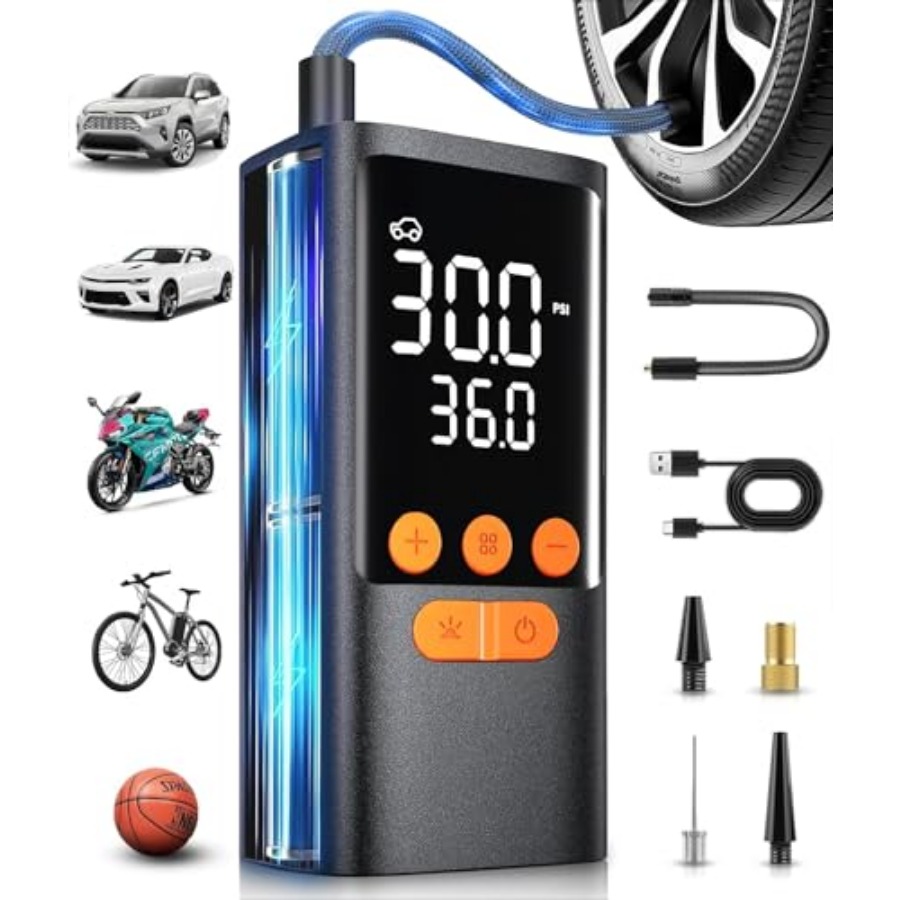 Tire Inflator Portable Air Com - đánh giá và giá Car Portable Tire Inflator