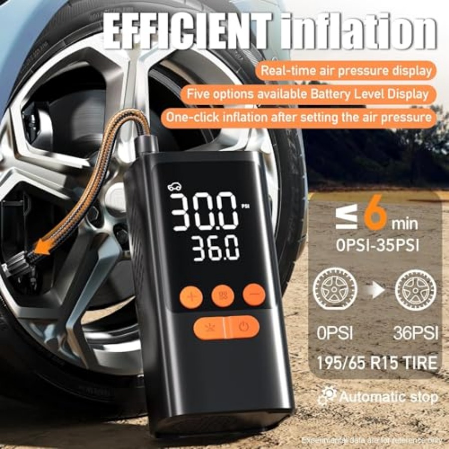 Tire Inflator Portable Air Com - đánh giá và giá Car Portable Tire Inflator