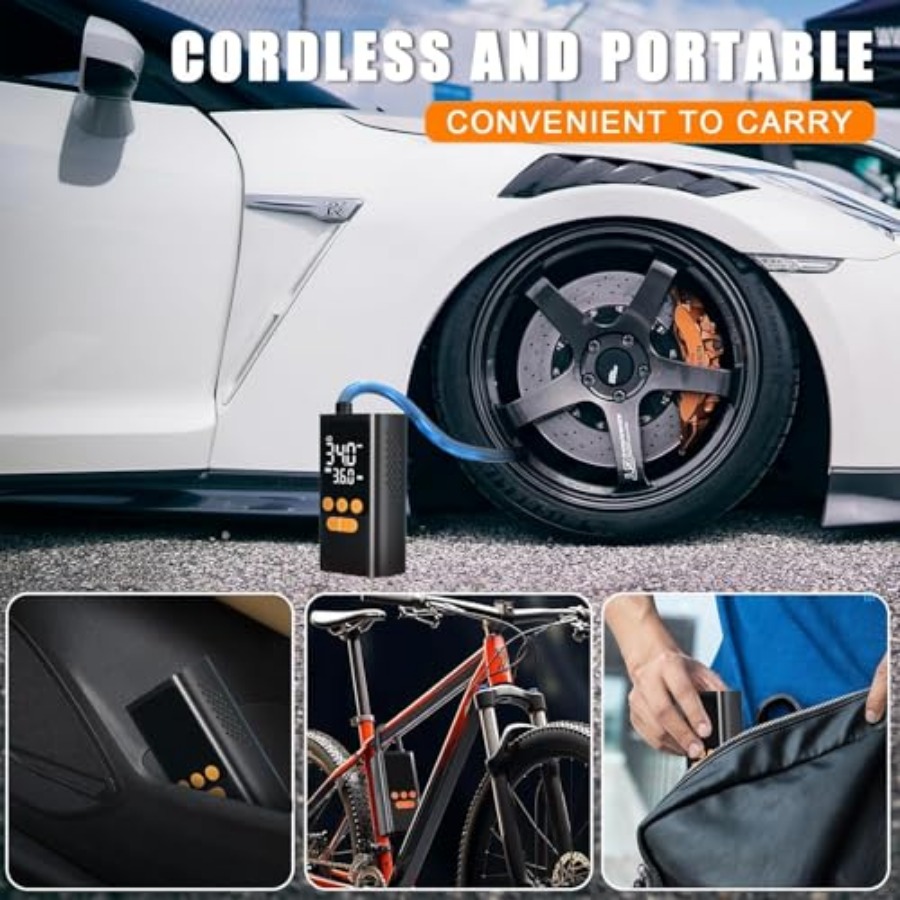 Tire Inflator Portable Air Com - đánh giá và giá Car Portable Tire Inflator