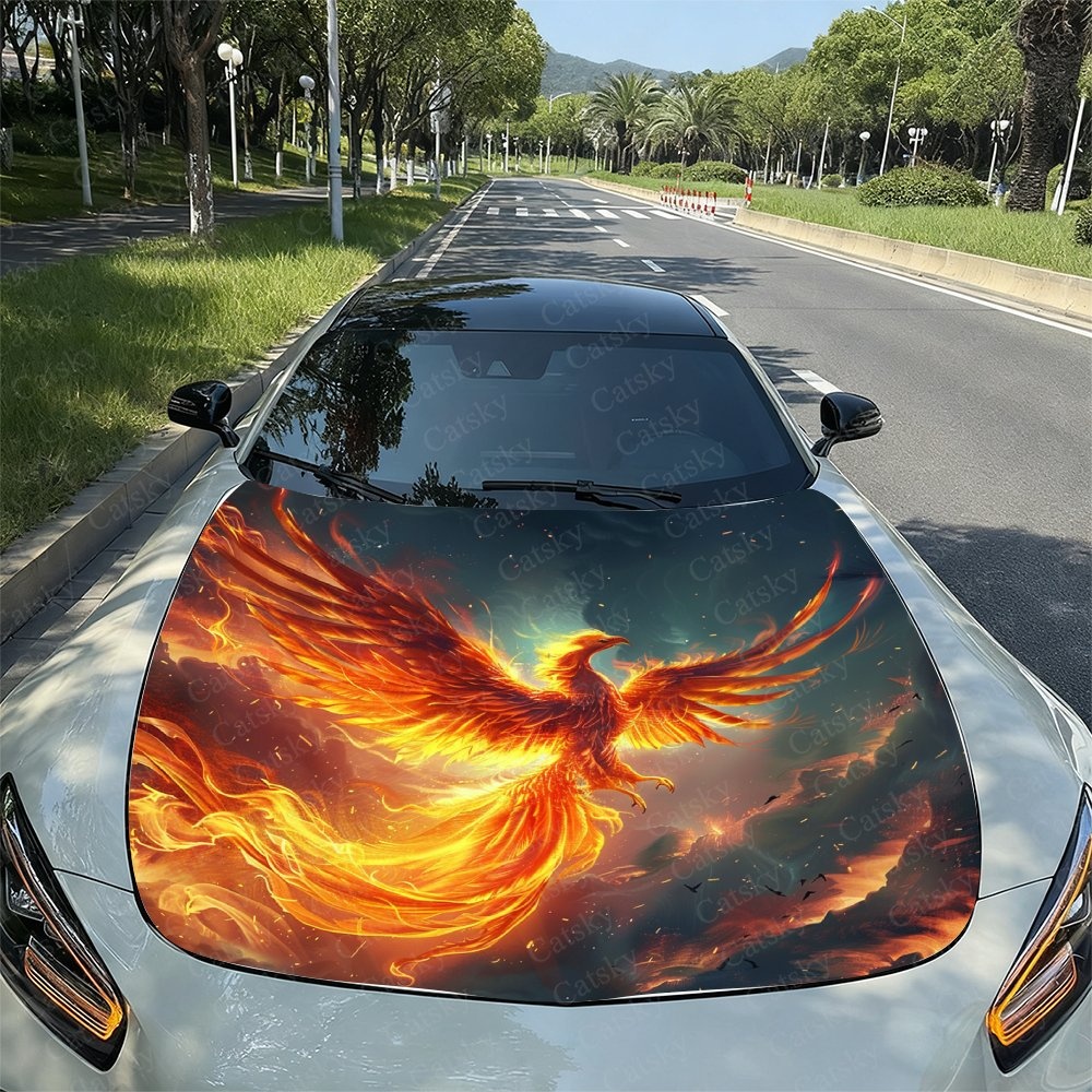Flame Phoenix Car Hood Sticker - đánh giá và giá Car Accessories Phoenix