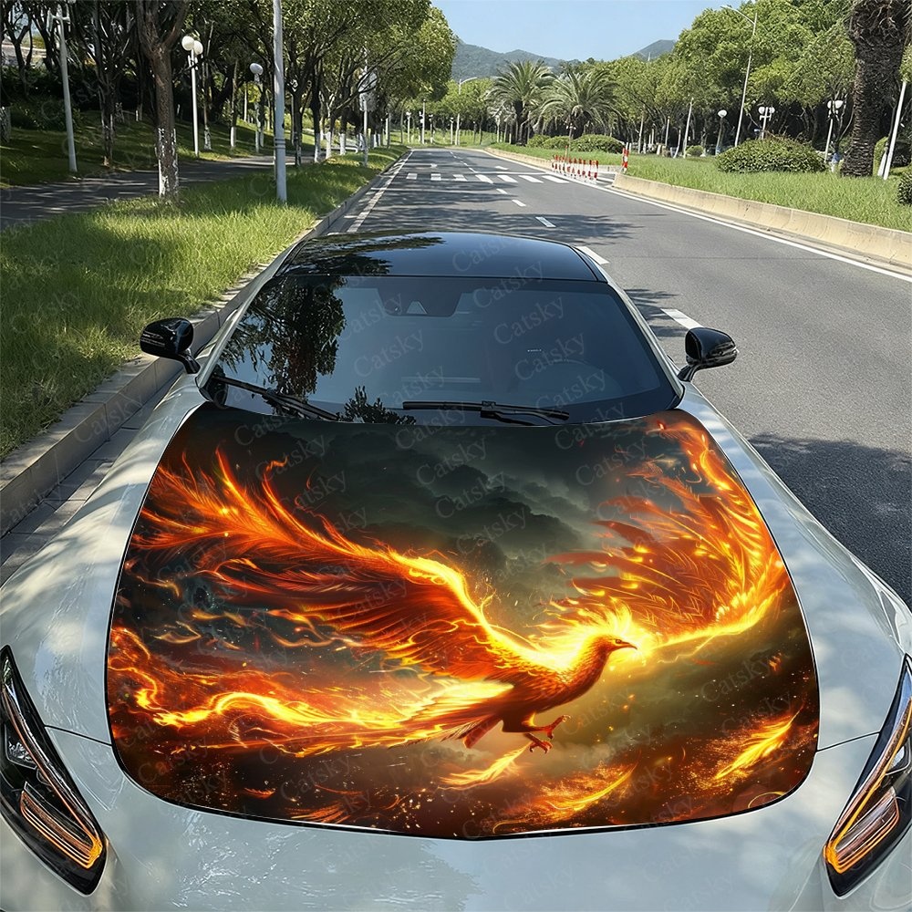 Flame Phoenix Car Hood Sticker - đánh giá và giá Car Accessories Phoenix