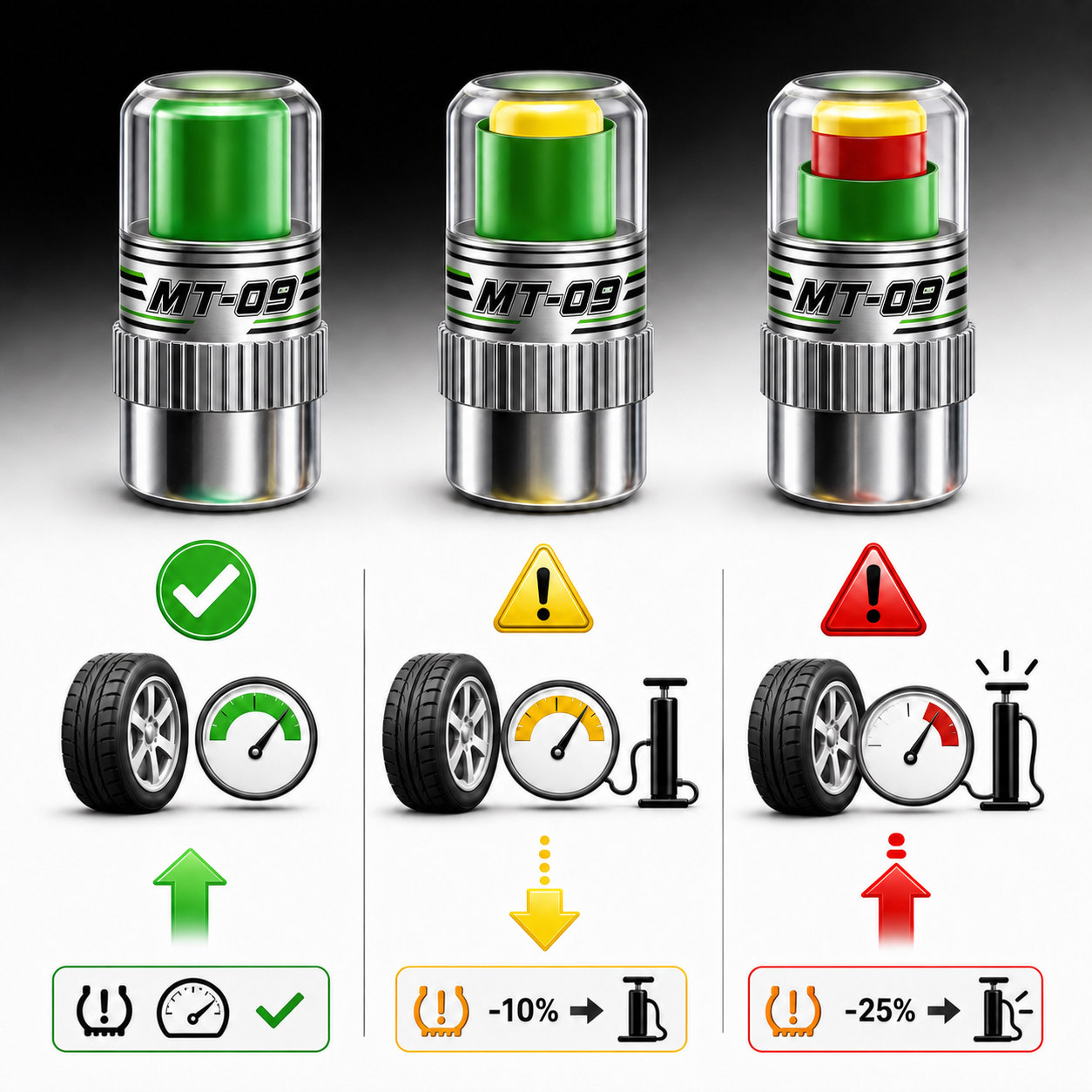 Motorcycle Tire Air Pressure M - đánh giá và giá Tire Pressure Monitor
