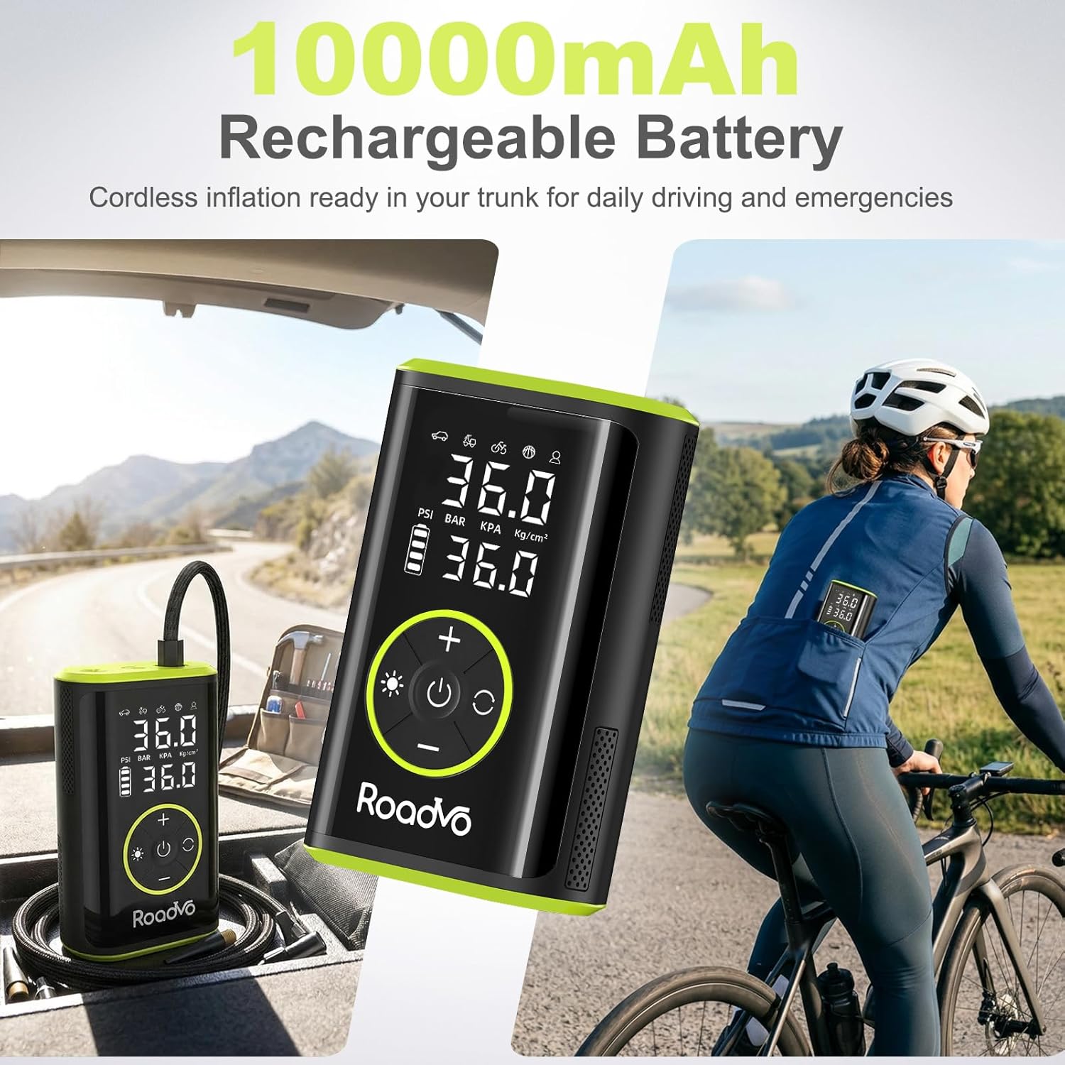 Tire Inflator Portable Air Com - đánh giá và giá Car Portable Tire Inflator