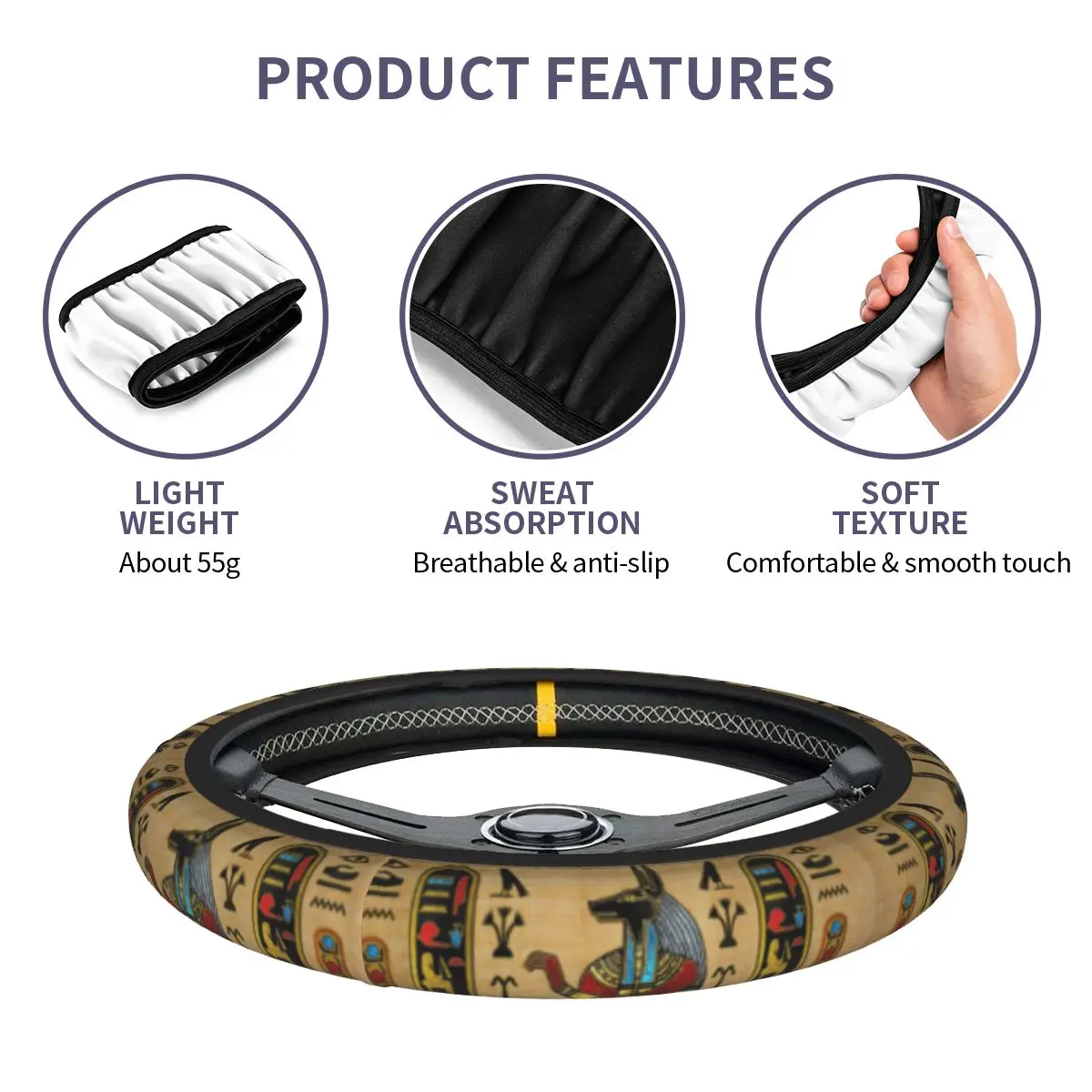 37-38 Car Steering Wheel Cover - đánh giá và giá Car Accessories Egypt