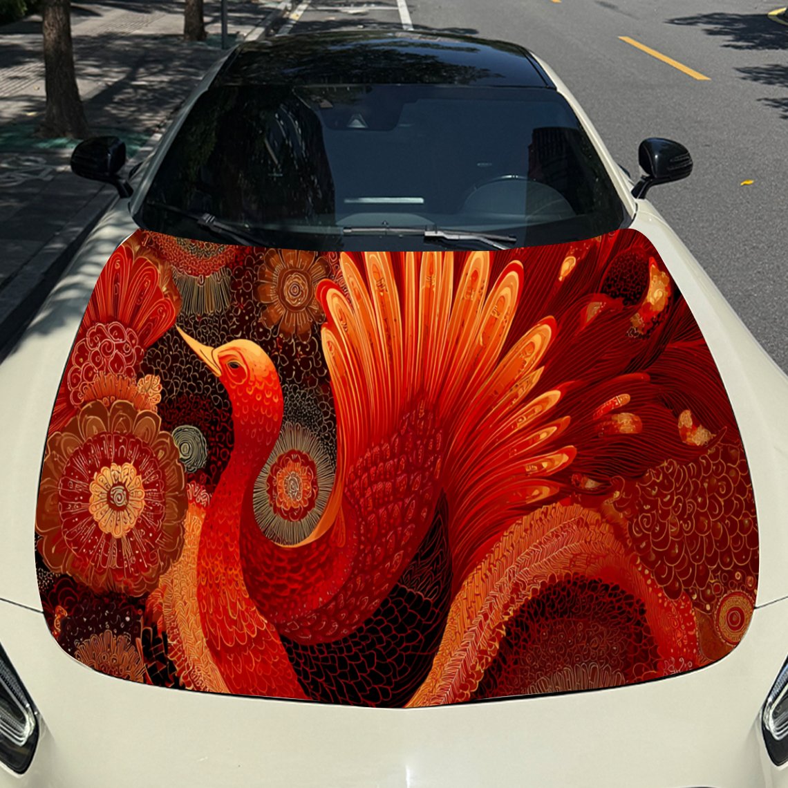 Cool Red Phoenix Car Hood Stic - đánh giá và giá Car Accessories Phoenix