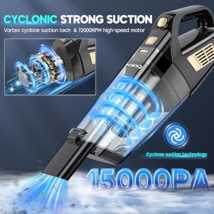 Handheld Vacuum Cordless 15000 - đánh giá và giá Car Vacuum Cleaner