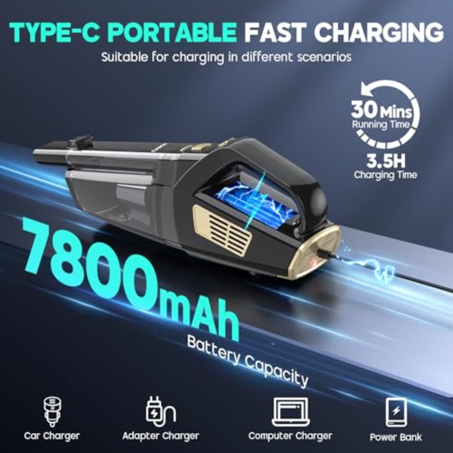 Handheld Vacuum Cordless 15000 - đánh giá và giá Car Vacuum Cleaner