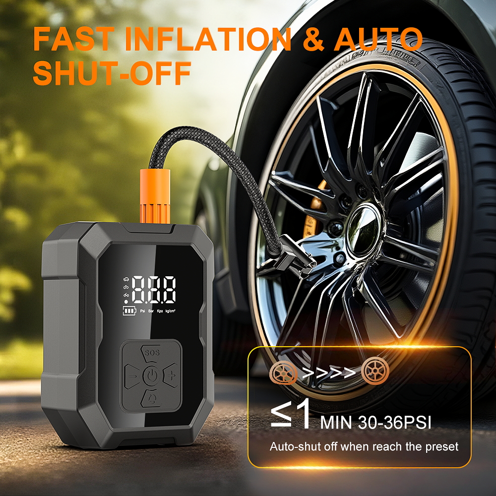 YIJU Mini Air Pump Tire Inflat - đánh giá và giá Car Portable Tire Inflator