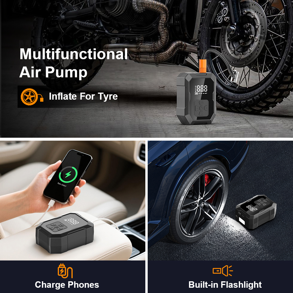 YIJU Mini Air Pump Tire Inflat - đánh giá và giá Car Portable Tire Inflator