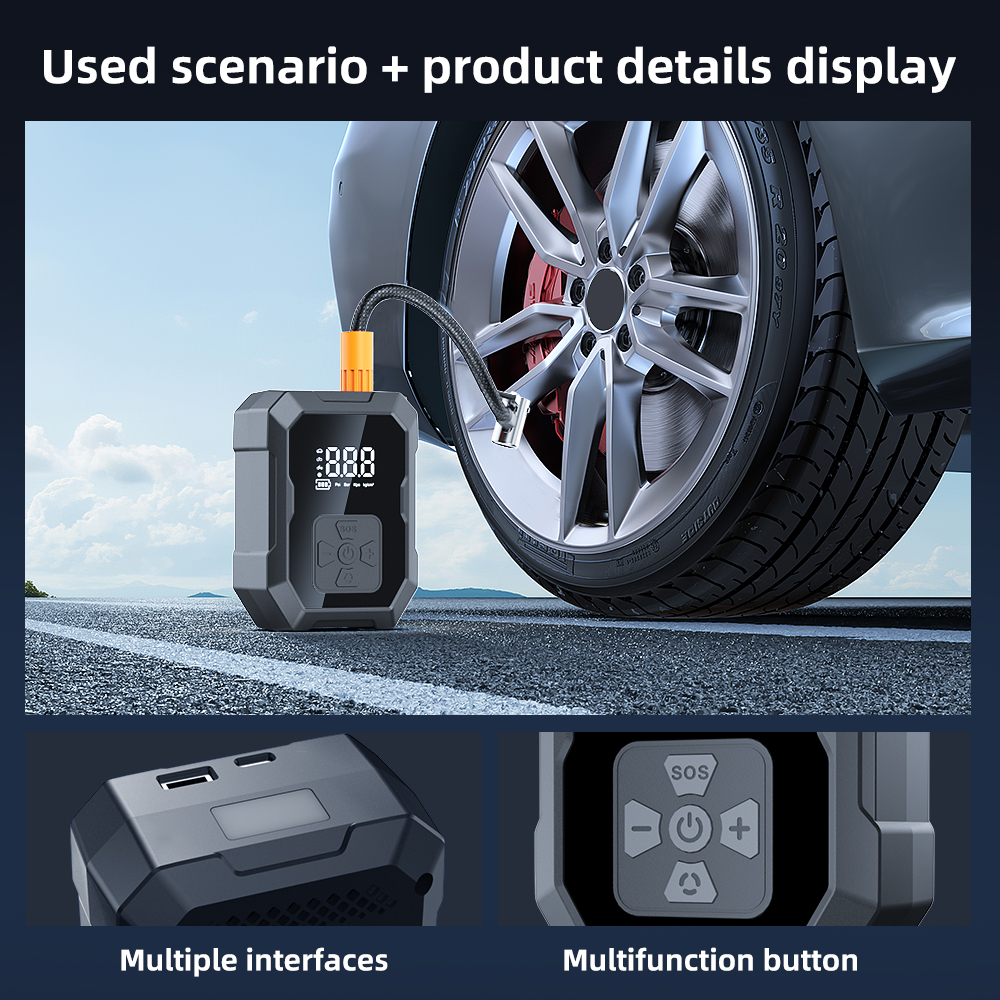 YIJU Mini Air Pump Tire Inflat - đánh giá và giá Car Portable Tire Inflator